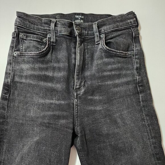 Talula x Agolde Black Wash Stretch Denim Sky High Skinny Jeans - Picture 4 of 9